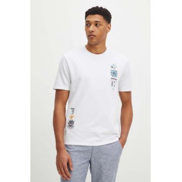 Medicine tricou barbati, culoarea alb, cu imprimeu