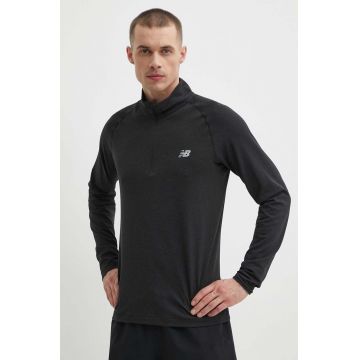 New Balance mânecă lungă de antrenament Athletics culoarea negru, melanj, MT41083BK