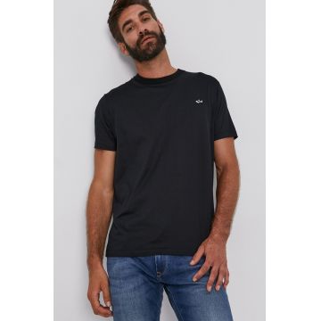 Paul&Shark Tricou din bumbac culoarea negru, material neted