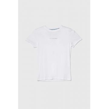 Pepe Jeans tricou de bumbac pentru copii DAVIDE TEE culoarea alb, neted