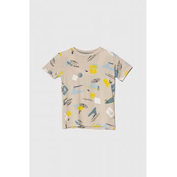 Pepe Jeans tricou de bumbac pentru copii REDGE culoarea bej, modelator