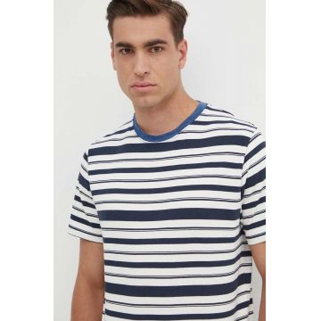 Pepe Jeans tricou din bumbac CABO barbati, culoarea albastru marin, modelator, PM509380