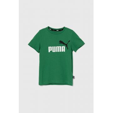 Puma tricou de bumbac pentru copii culoarea negru, cu imprimeu