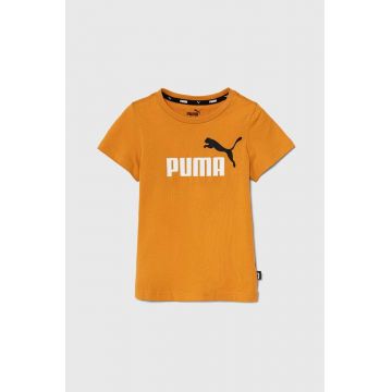 Puma tricou de bumbac pentru copii culoarea negru, cu imprimeu