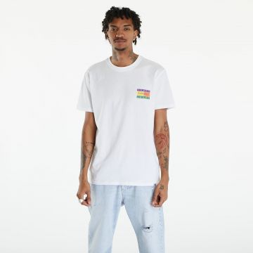 Tricou Tommy Jeans Oversized Serif Flag Back Logo T-Shirt White