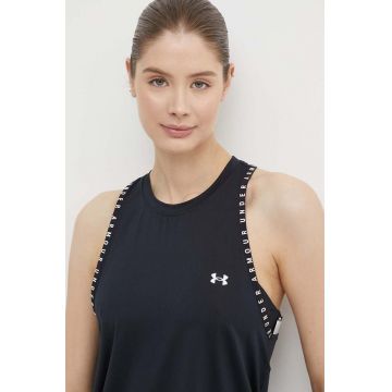 Under Armour top de antrenament Knockout Novelty culoarea negru