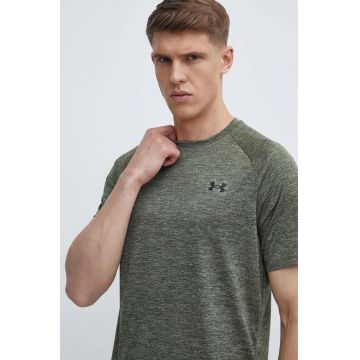 Under Armour tricou de antrenament culoarea verde, neted, 1326413