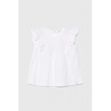 United Colors of Benetton tricou bebe culoarea alb