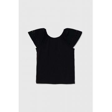 United Colors of Benetton tricou copii culoarea negru